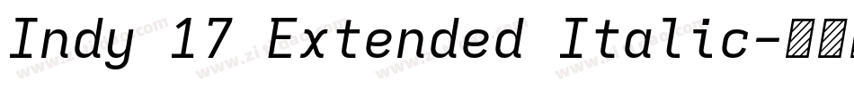 Indy 17 Extended Italic字体转换